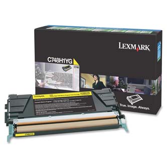 Obrazek Lexmark C748H1YG originální tonerová kazeta, barva náplně žlutá, výtěžnost cartridge 10000 stran