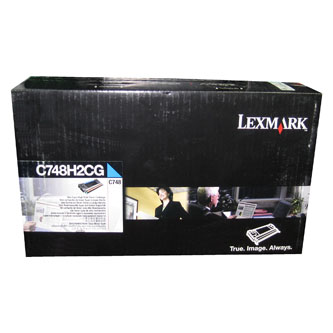 Obrazek Lexmark C748H2CG originální tonerová kazeta, barva náplně azurová, výtěžnost cartridge 10000 stran