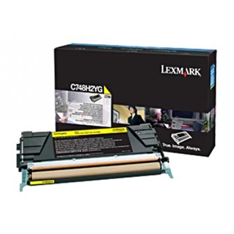 Obrazek Lexmark C748H2YG originální tonerová kazeta, barva náplně žlutá, výtěžnost cartridge 10000 stran