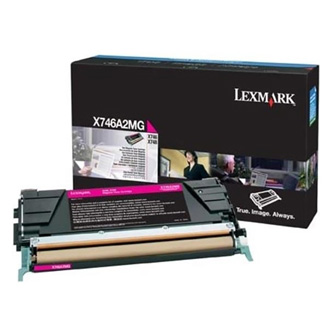 Obrazek Lexmark X746A2MG originální tonerová kazeta, barva náplně purpurová, výtěžnost cartridge 70000 stran