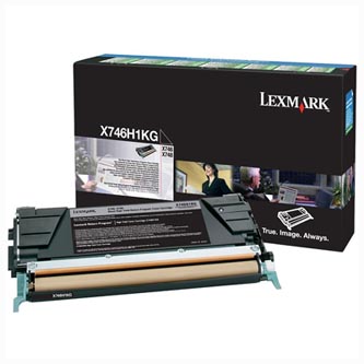 Obrazek Lexmark X746H1KG originální tonerová kazeta, barva náplně černá, výtěžnost cartridge 12000 stran