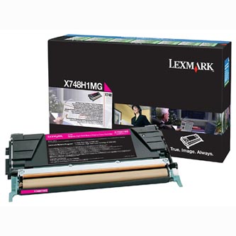Obrazek Lexmark X748H1MG originální tonerová kazeta, barva náplně purpurová, výtěžnost cartridge 10000 stran