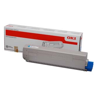 Obrazek Oki C822 44844615 originální tonerová kazeta, barva náplně azurová, výtěžnost cartridge 7300 stran