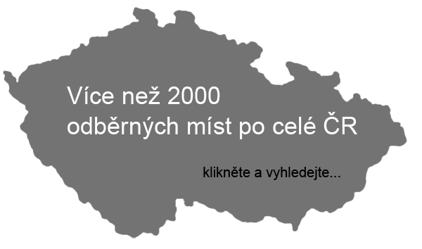 Mapa odbernych mist